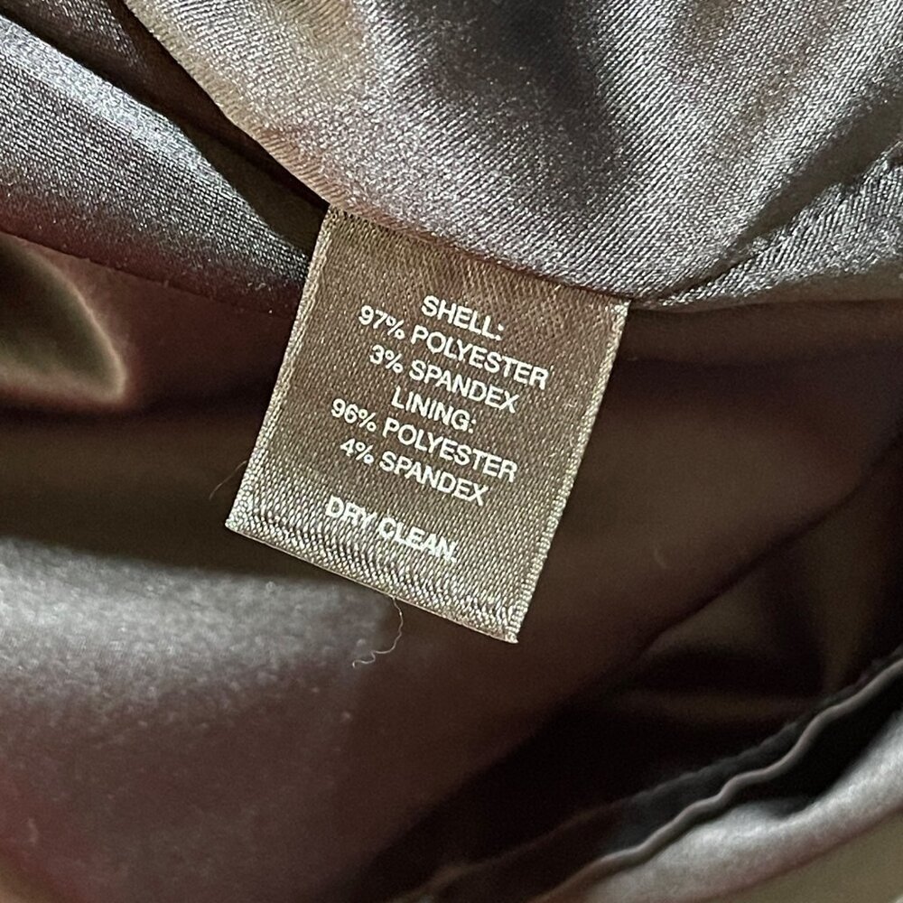 WHBM Satin Cocktail Dress Size 4 Tiered Ruffle Strapless Black LBD - Picture 8 of 8